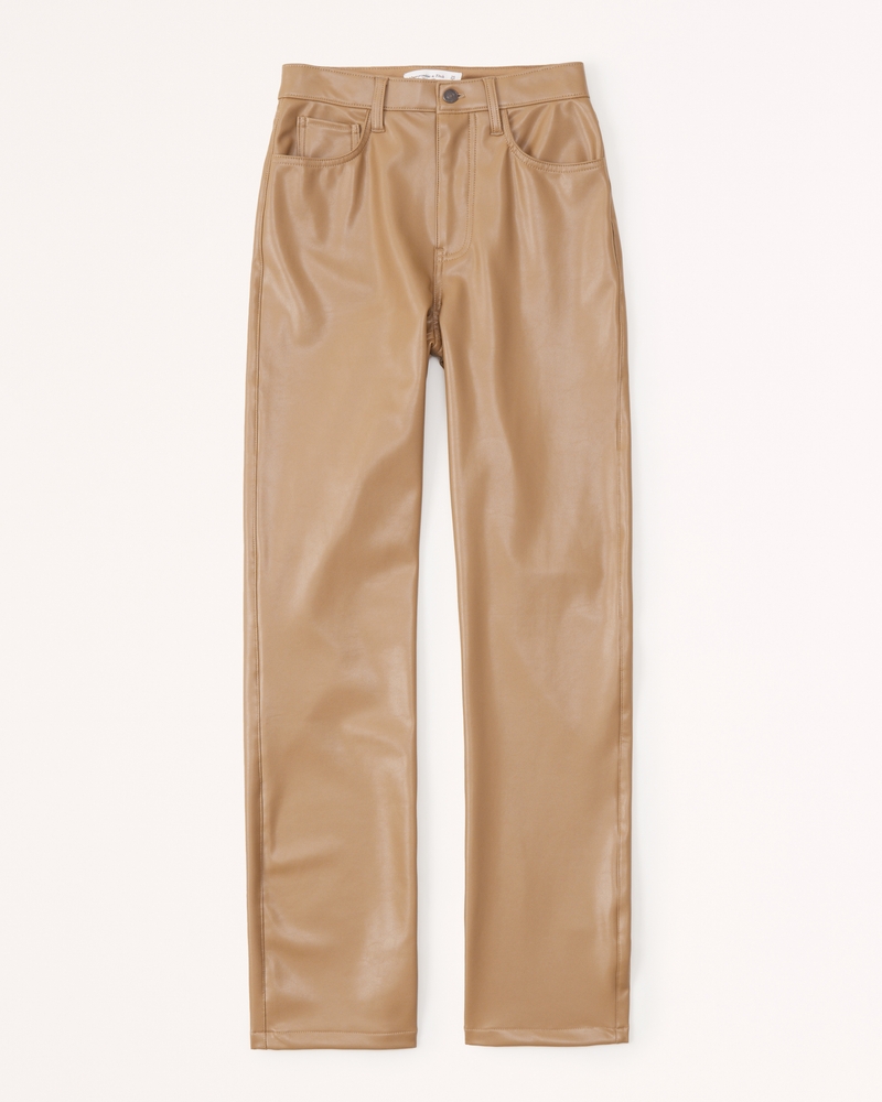 Women's Vegan Leather 90s Straight Pant | Women's Clearance ...