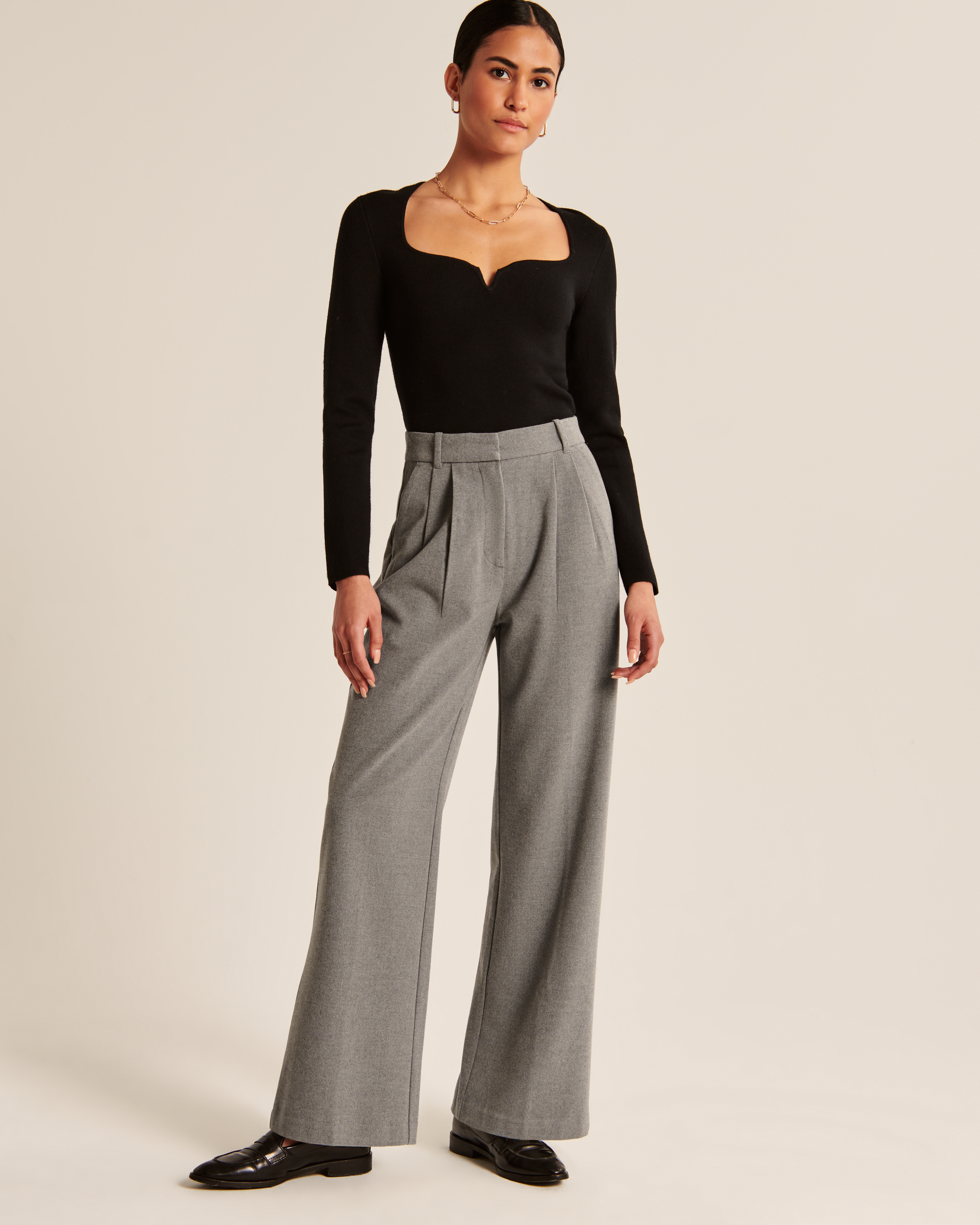 Women's Tailored Brushed Suiting Wide Leg Pant | Women's Sale