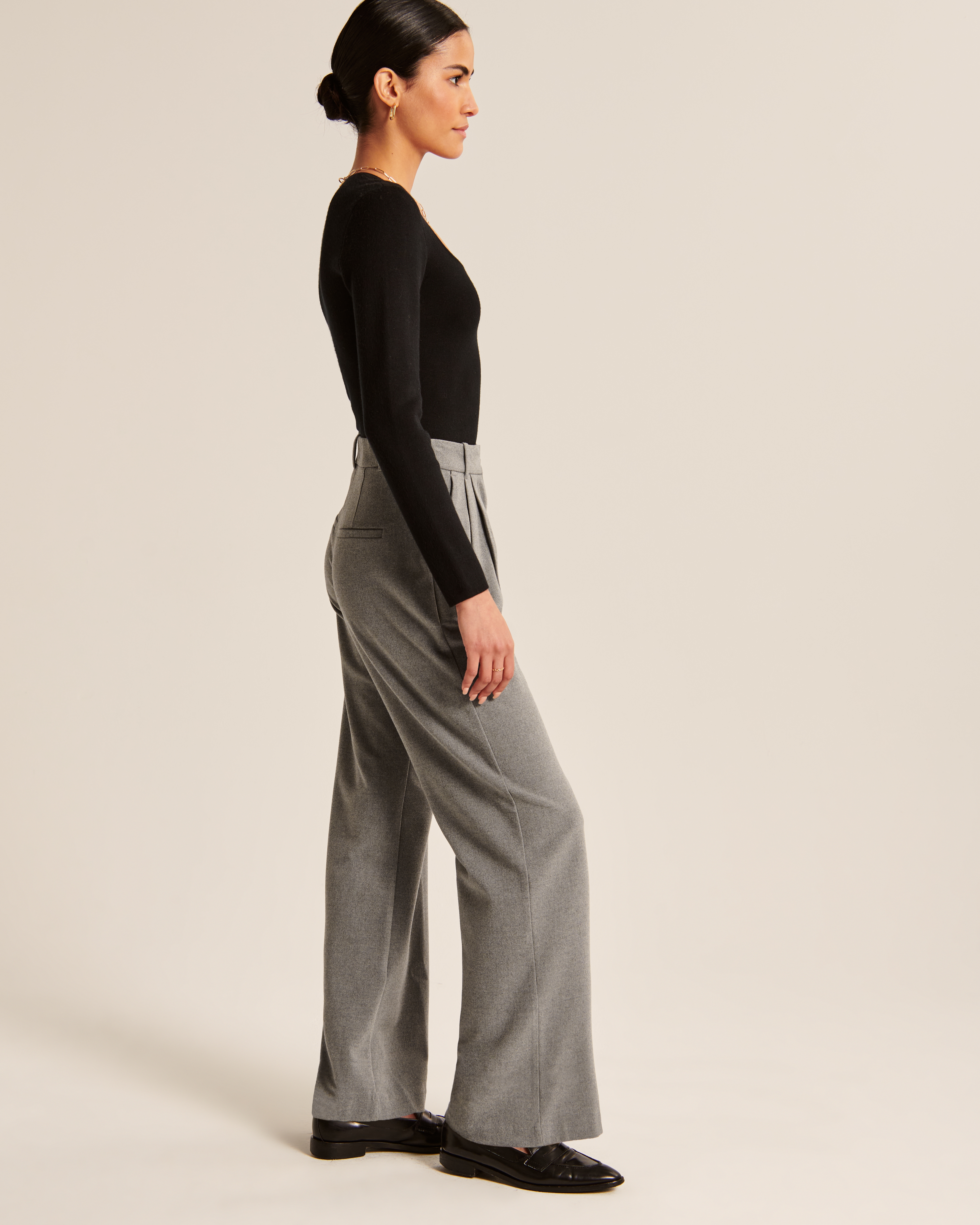 Women's Tailored Brushed Suiting Wide Leg Pant | Women's Sale