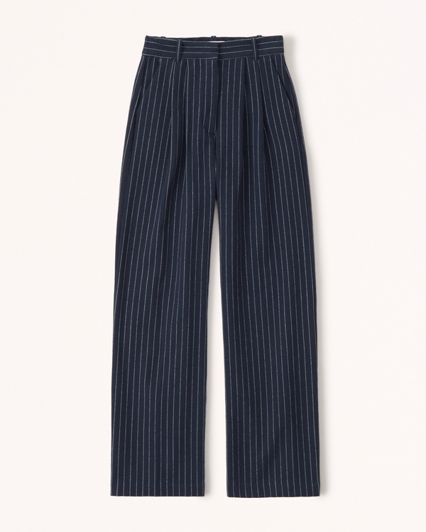 Women's Brushed Suiting Tailored Wide Leg Pants | Women's Bottoms | Abercrombie.com
