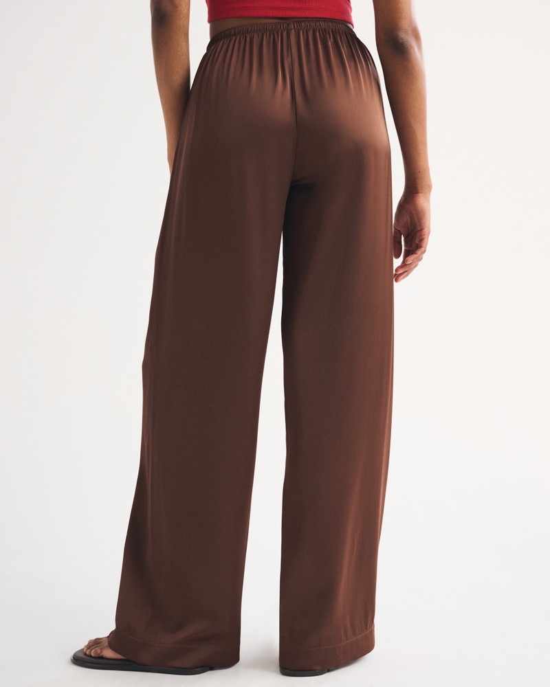 A&F Gemma Satin Wide Leg Pull-On Pant - thumbnail 5
