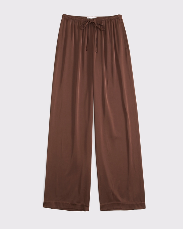 A&F Gemma Satin Wide Leg Pull-On Pant