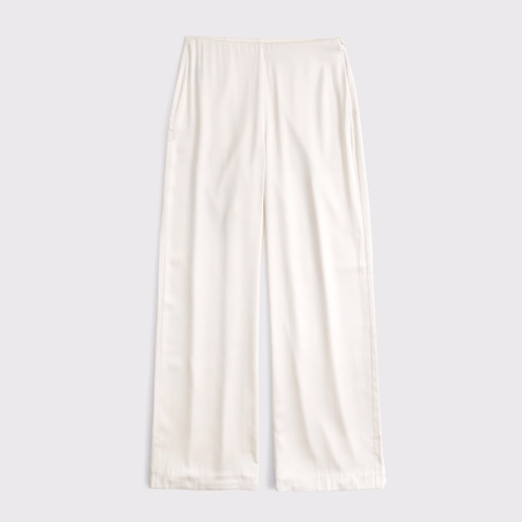 Женские брюки Abercrombie & Fitch Satin Side Zip Wide Leg Pant