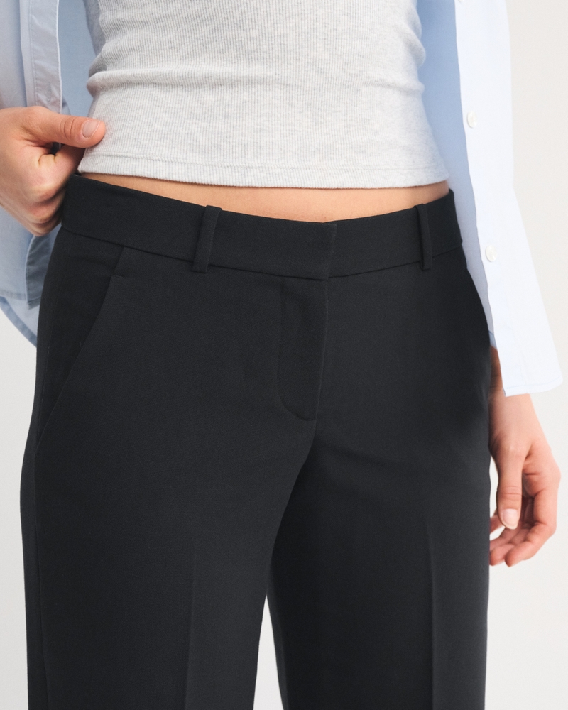 Low Rise Adjustable Waist Tailored Straight Pant - thumbnail 3