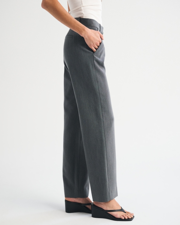 Women's Low Rise Adjustable Waist Tailored Straight Pant | Women's