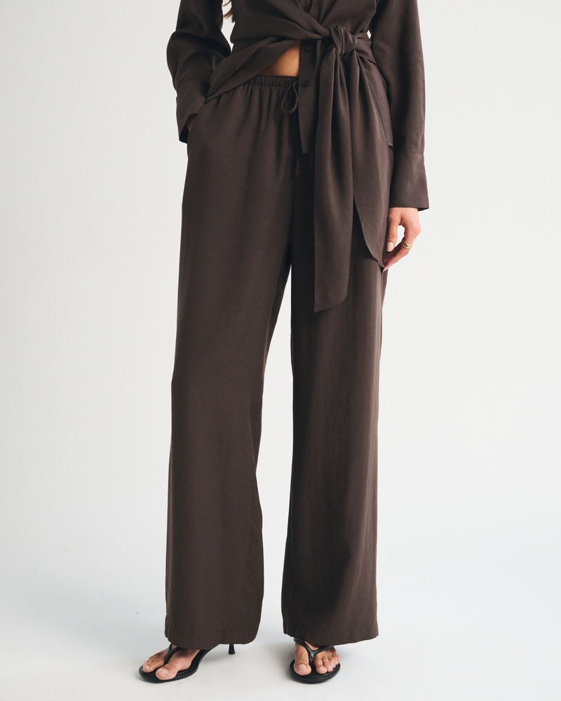 A&F Gemma Suiting Wide Leg Pull-On Pant