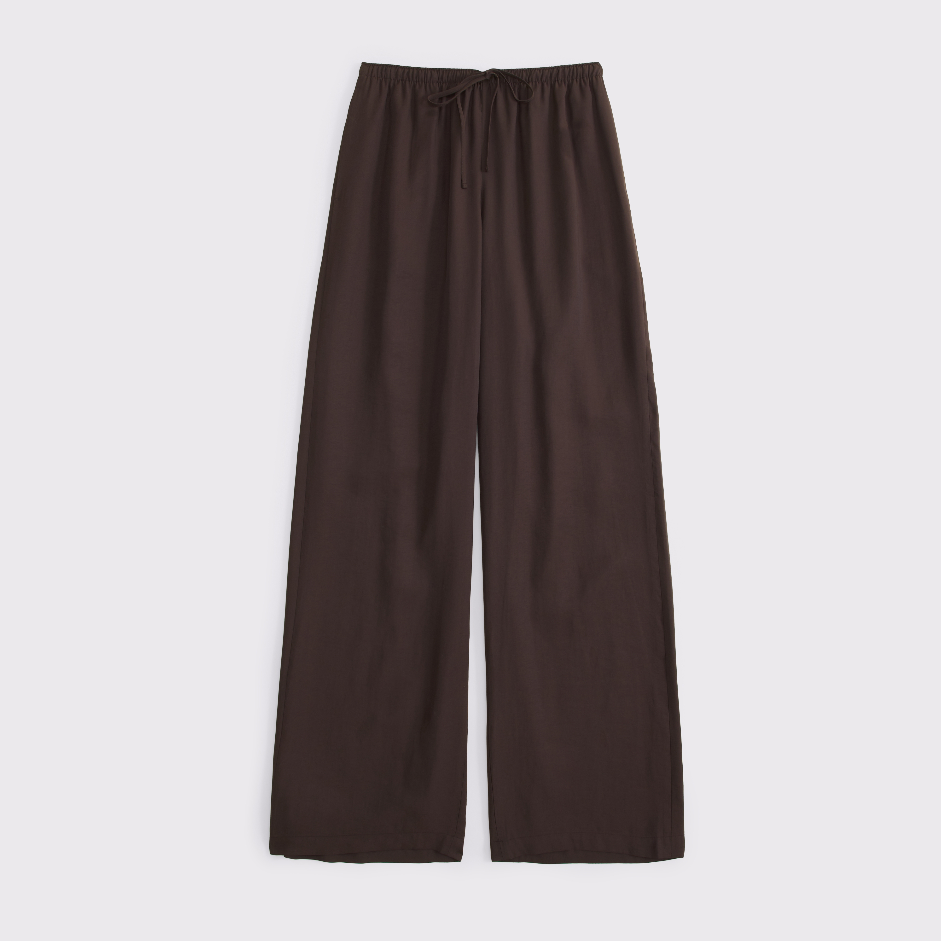 Женские брюки Abercrombie & Fitch A&F Gemma Suiting Wide Leg Pull-On Pant, цвет: Тёмный кофейный — фото 1