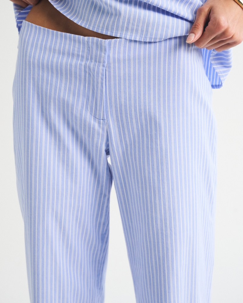 Clean Waist Low Rise Poplin Wide Leg Pant - thumbnail 7