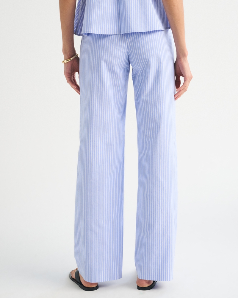 Clean Waist Low Rise Poplin Wide Leg Pant - thumbnail 8