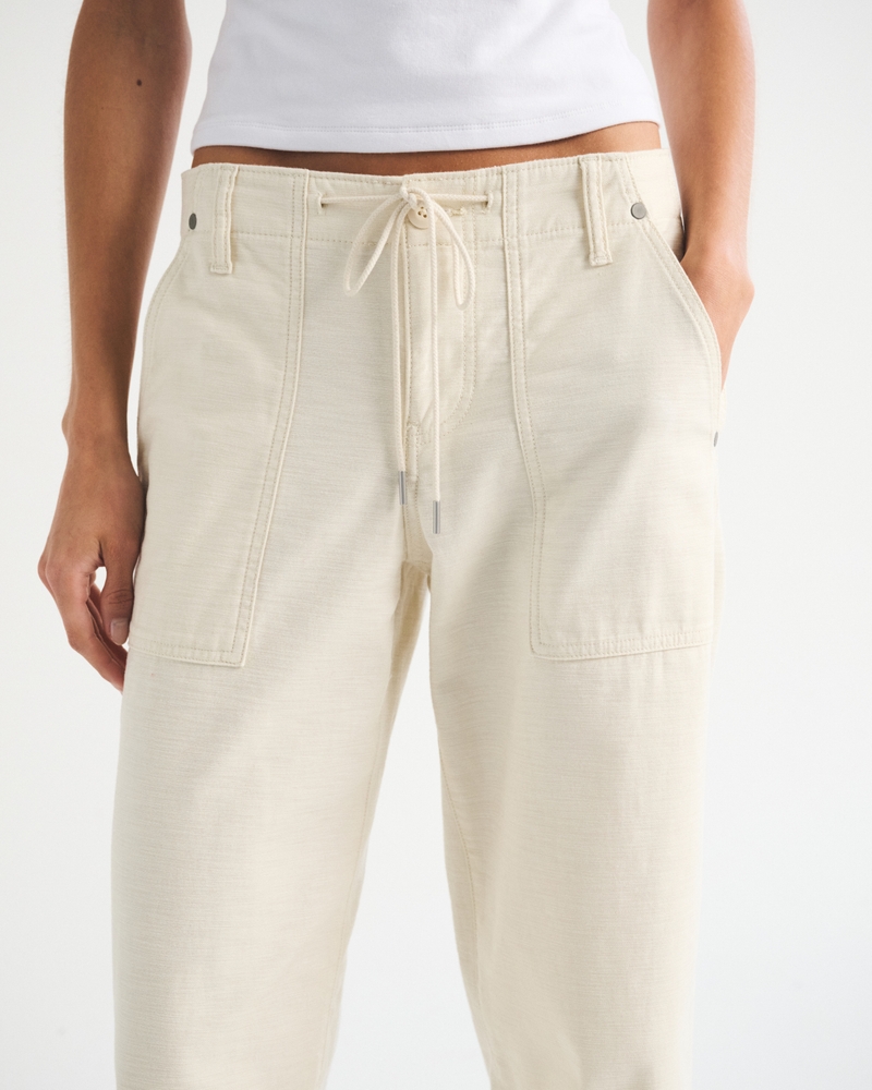 100% Cotton Low Rise Ultra Loose Weekender Pant - thumbnail 3
