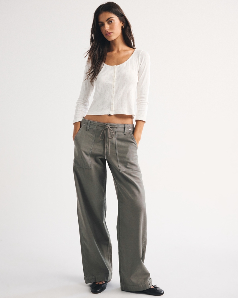 100% Cotton Low Rise Ultra Loose Weekender Pant - thumbnail 7