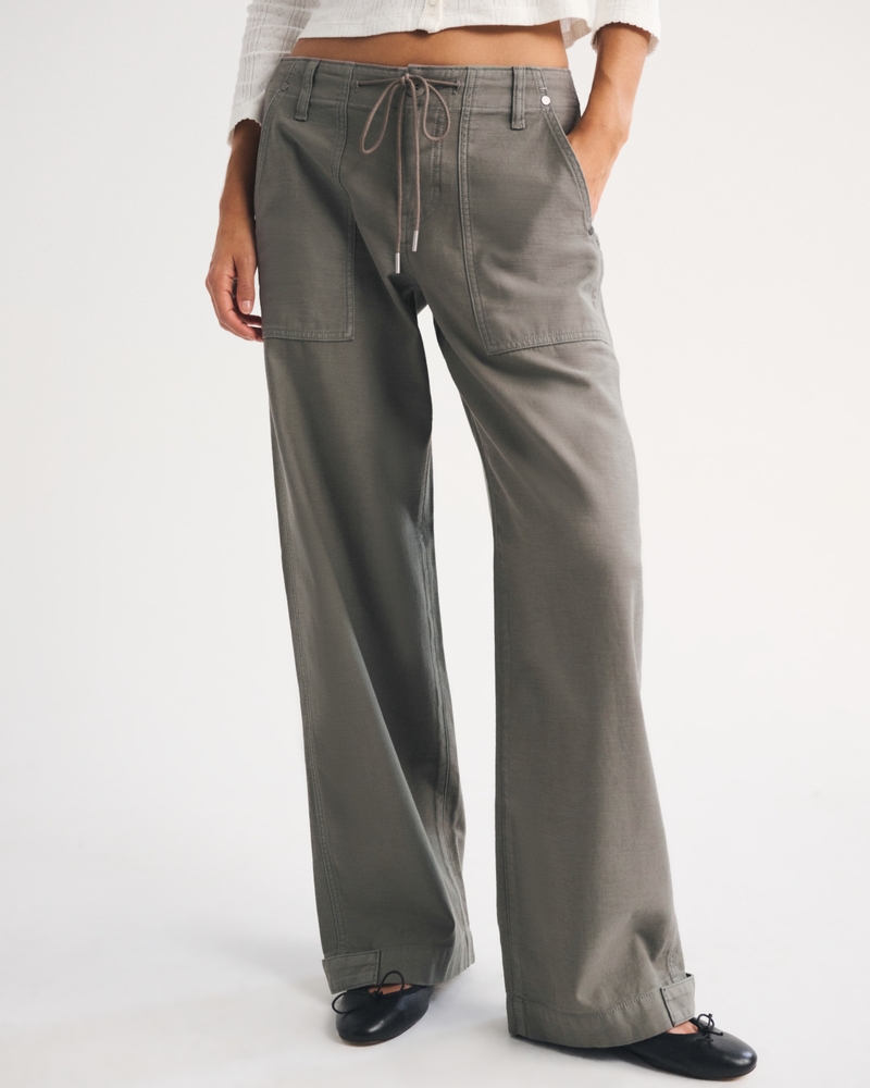 100% Cotton Low Rise Ultra Loose Weekender Pant - thumbnail 6