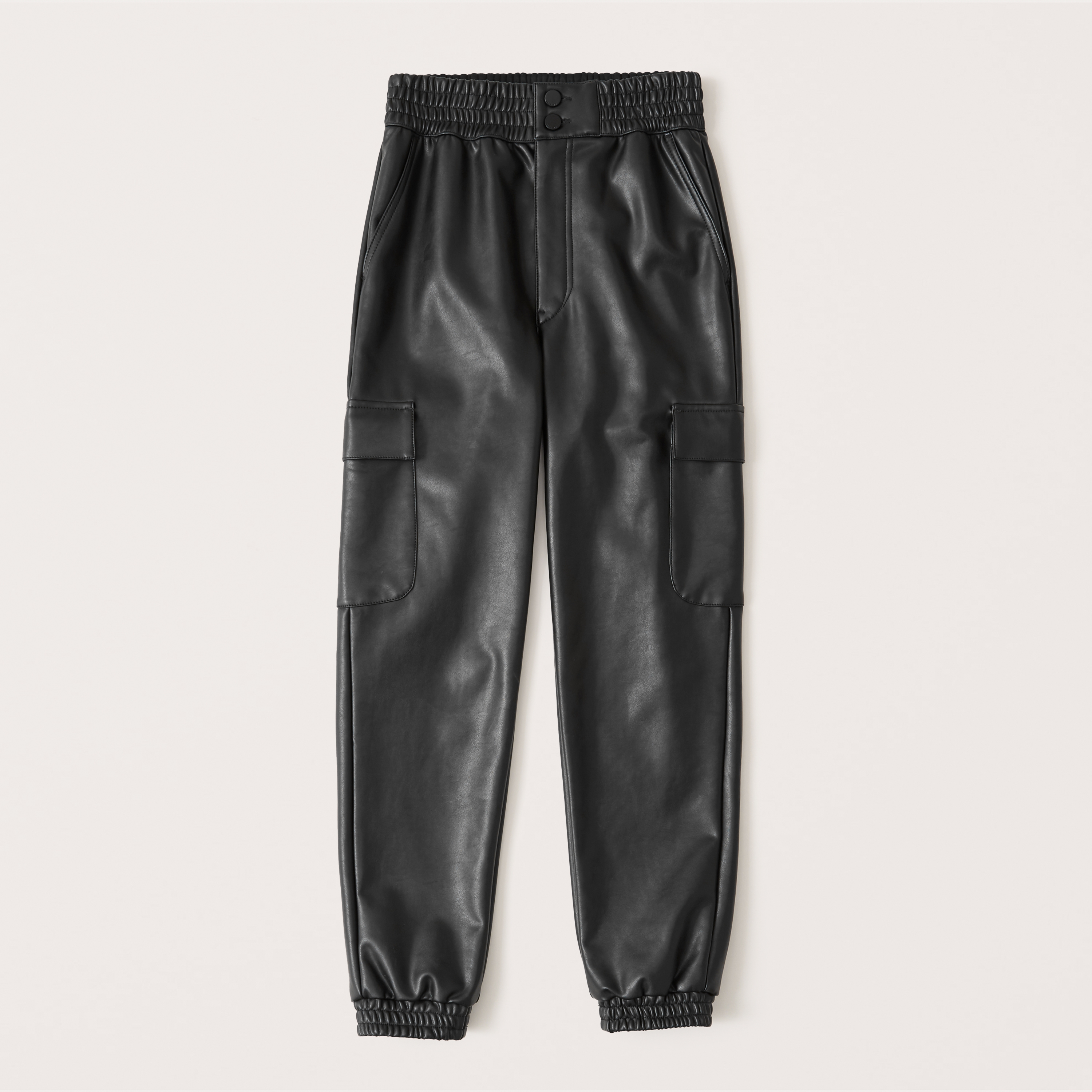 leather cargo joggers