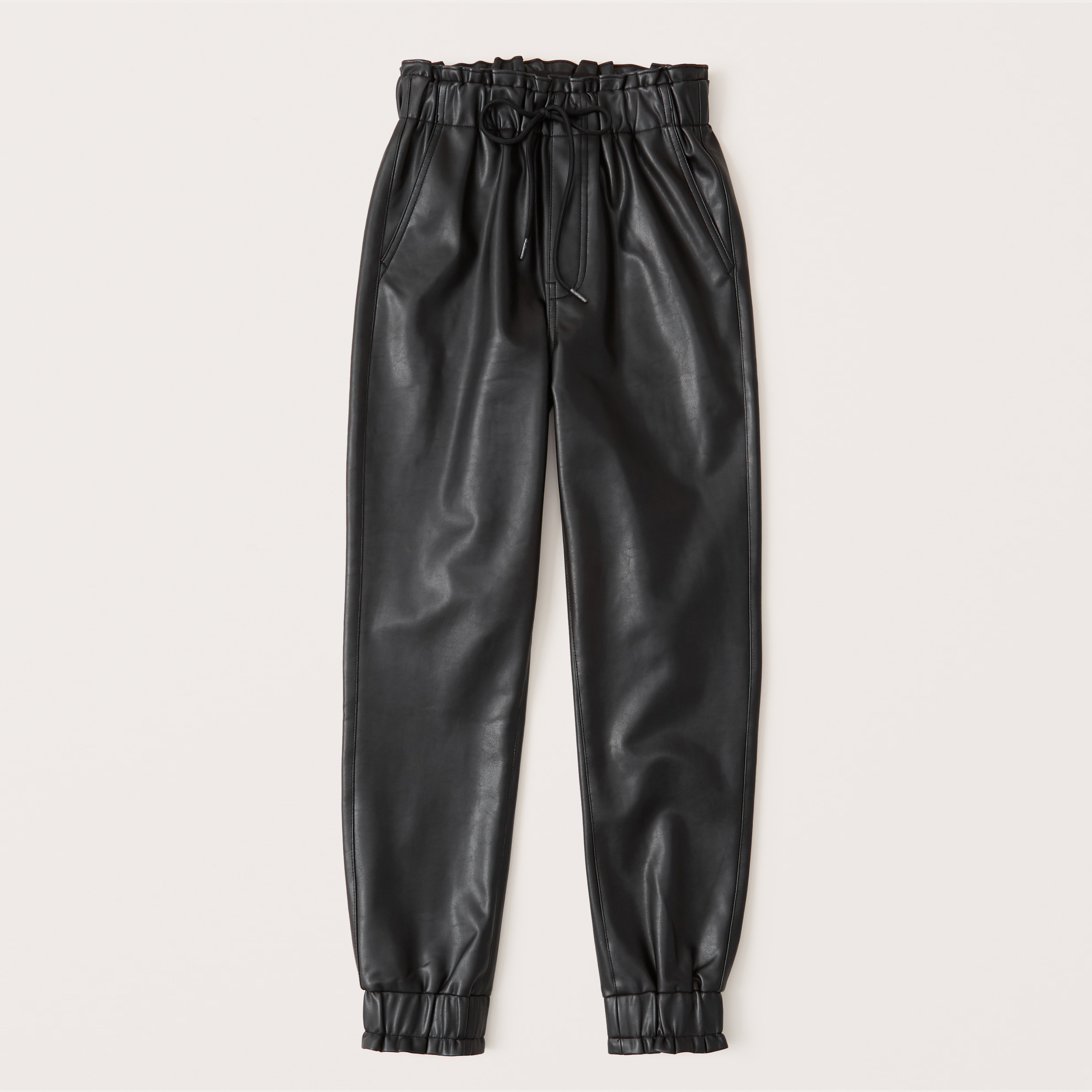 vegan leather joggers