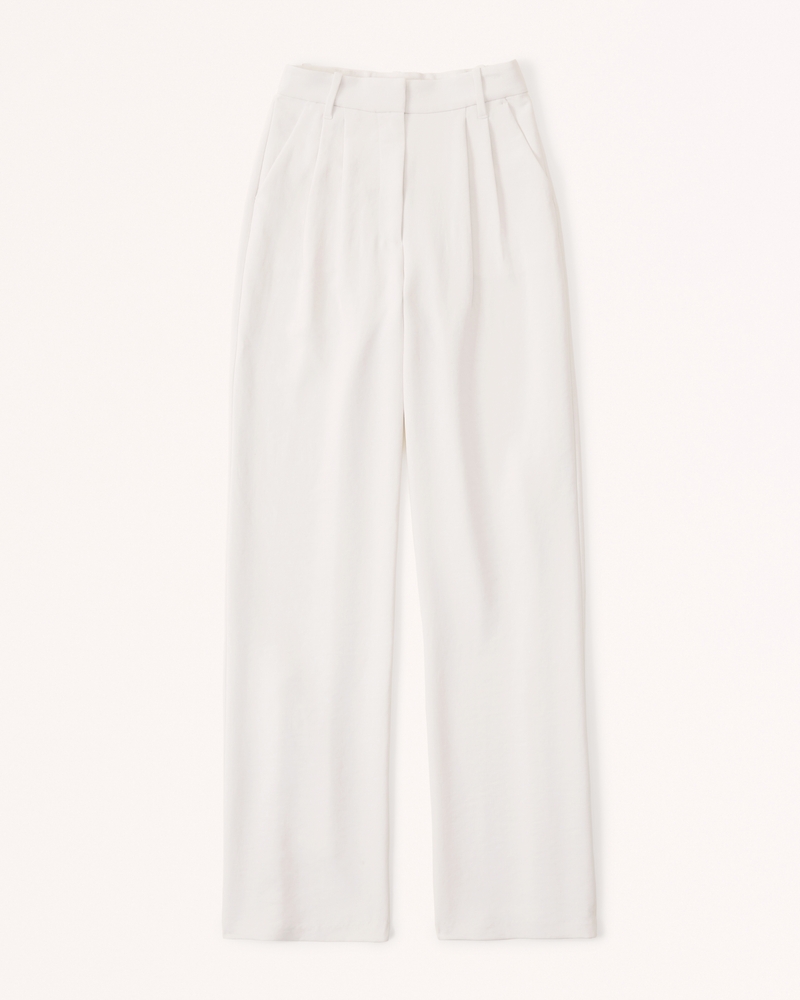 Women's A&F Sloane Tailored Premium Crepe Pant Women's Bottoms