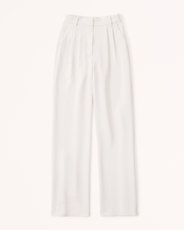 Women's A&F Sloane Tailored Premium Crepe Pant | Women's Bottoms | Abercrombie.com