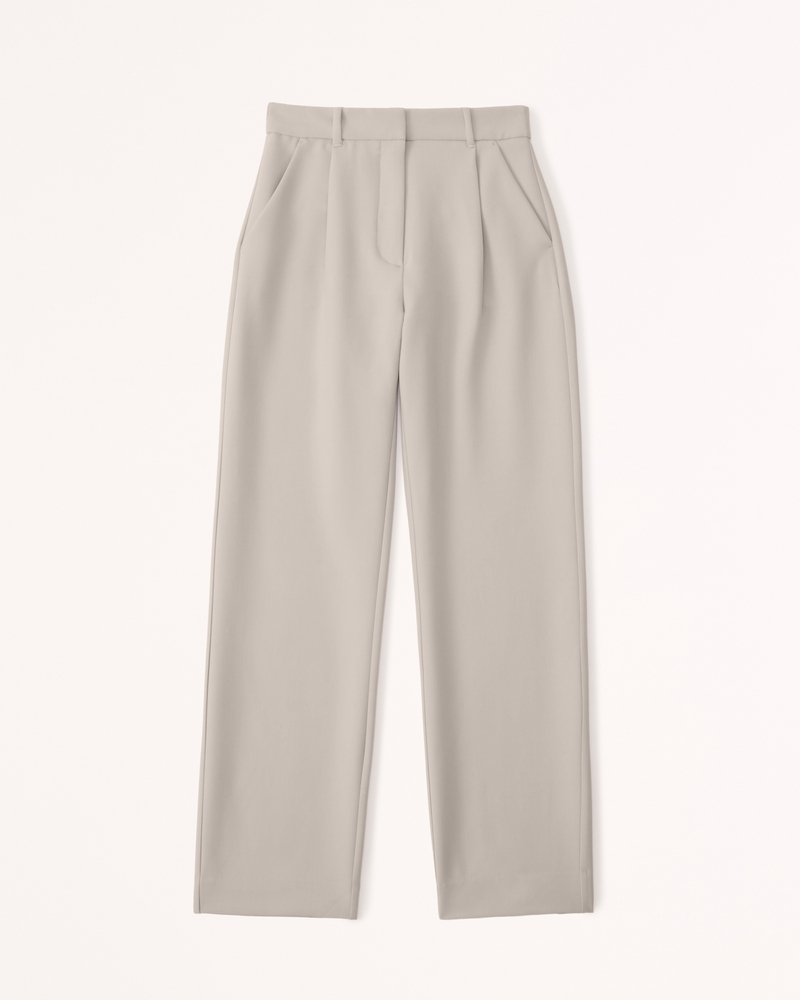 Relaxed Tailored High Waist Wide Leg Trousers