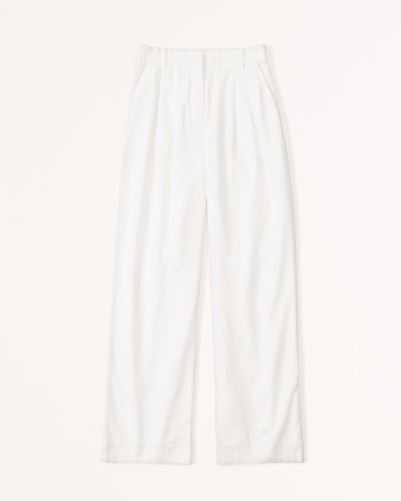 Women's LinenBlend Tailored Wide Leg Pant Women's Clearance