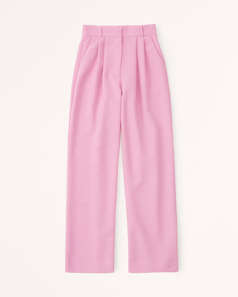 A&F Sloane Tailored Pant, Dark Pink