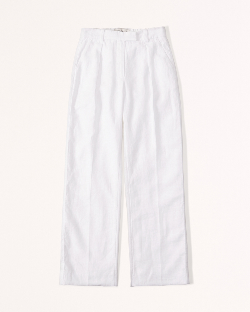 Women's Premium Linen Tailored Pant | Women's Bottoms | Abercrombie.com