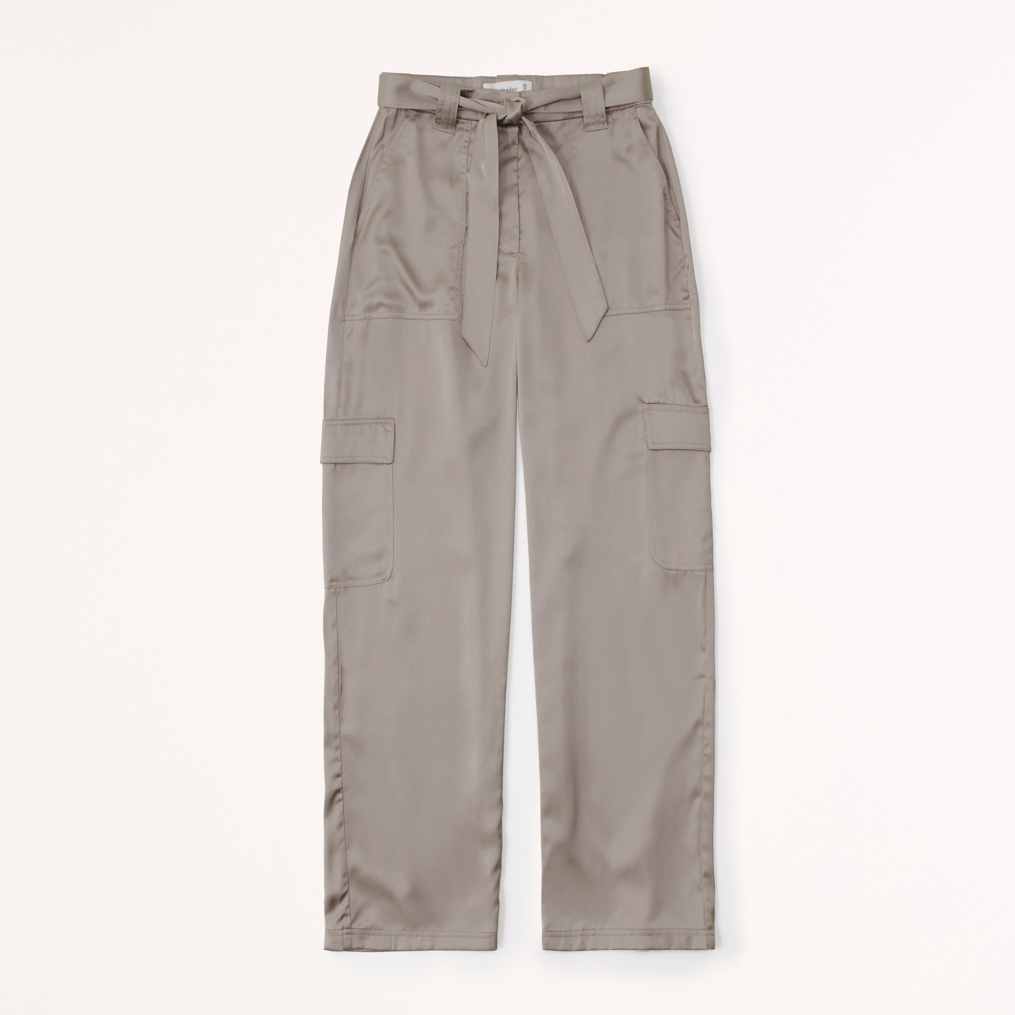 Women's Belted Baggy Satin Cargo Pant | Women's Clearance