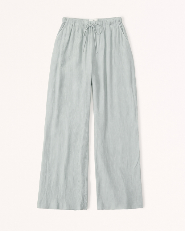 Women's Crinkle Textured Pull-On Wide Leg Pant | Women's Clearance ...