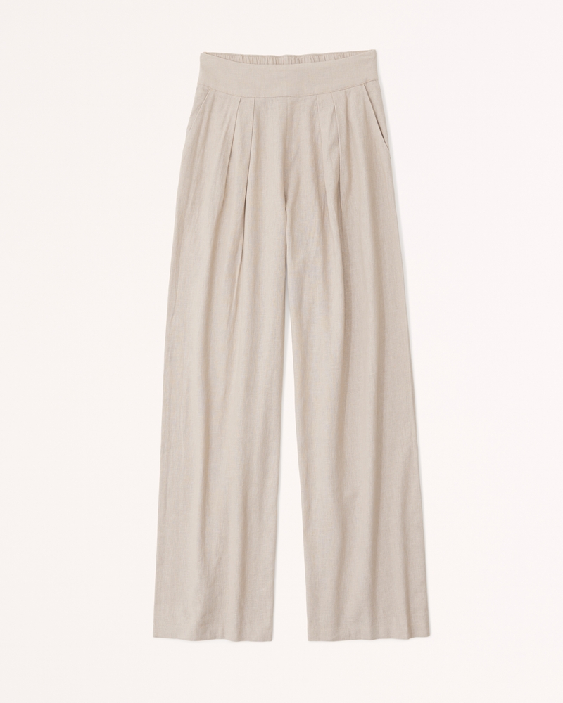 High rise hot sale linen pants