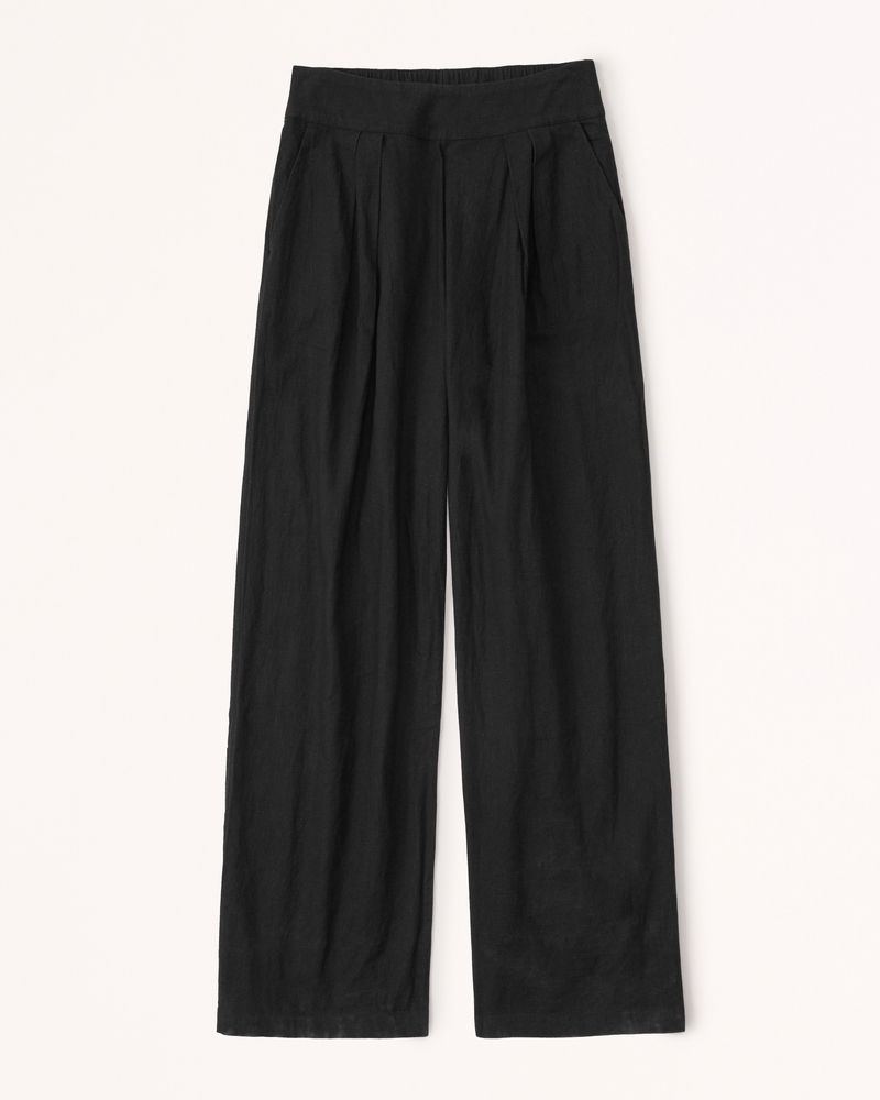 The Pleated Culotte Pant in Linen Blend