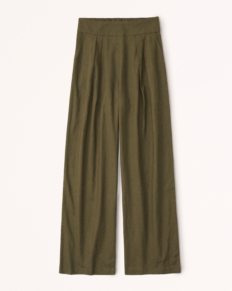 Women's Linen-Blend Ultra Wide-Leg Pant | Women's Clearance ...