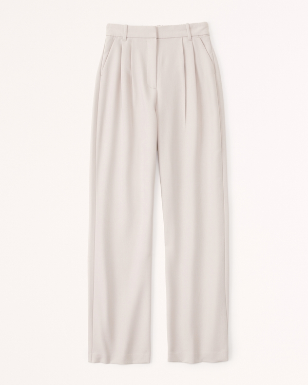 Curve Love A&F Sloane Tailored Pant, Light Taupe