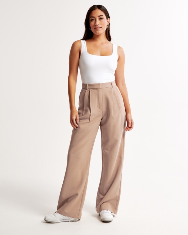 best & most affordable linen pants for a classic spring outfit 💙🤍 #c, Abercrombie Linen Pants