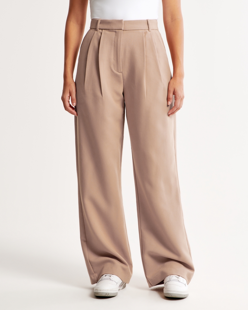 Pantalón A&F Sloane con corte de sastre Curve Love