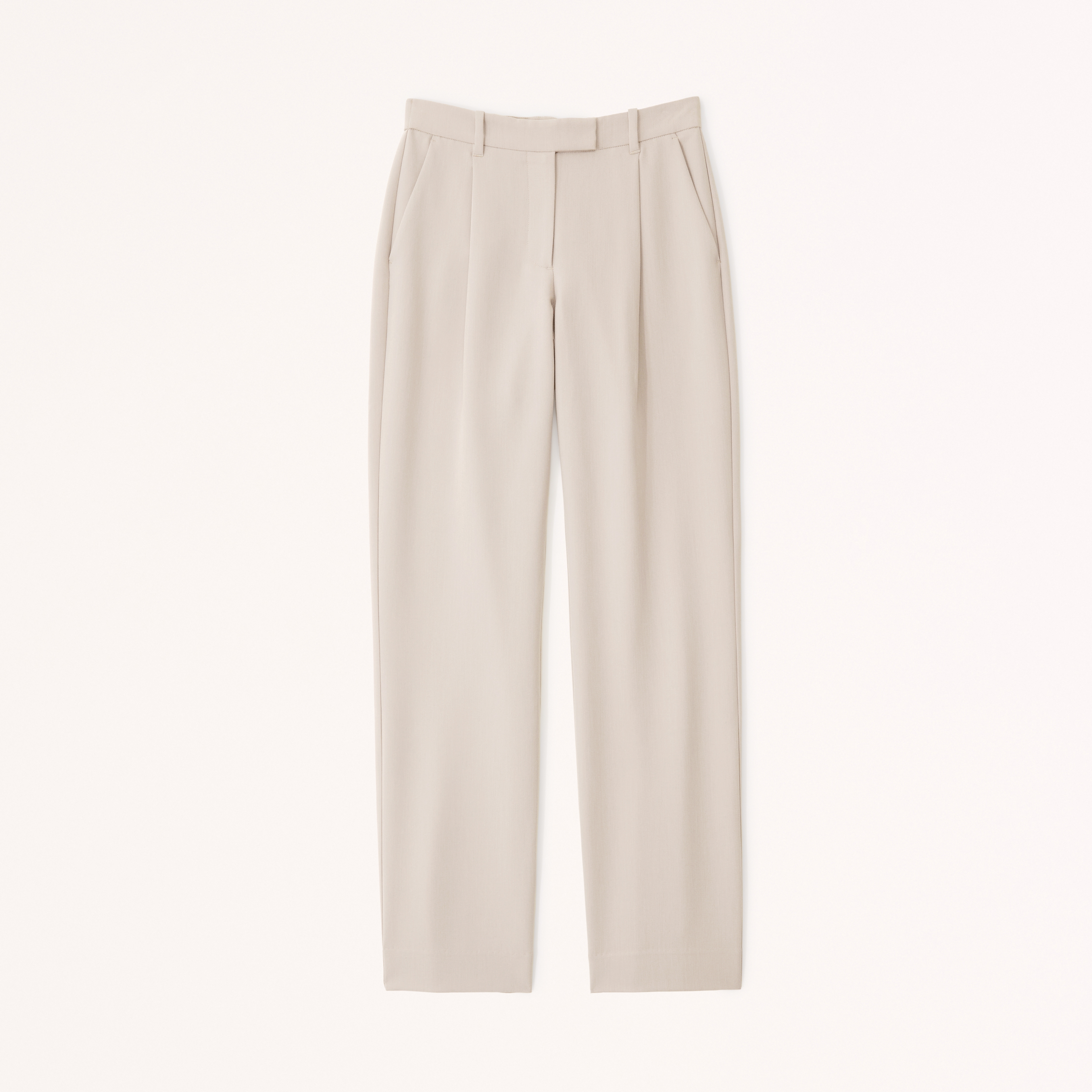 Mid-rise straight pants