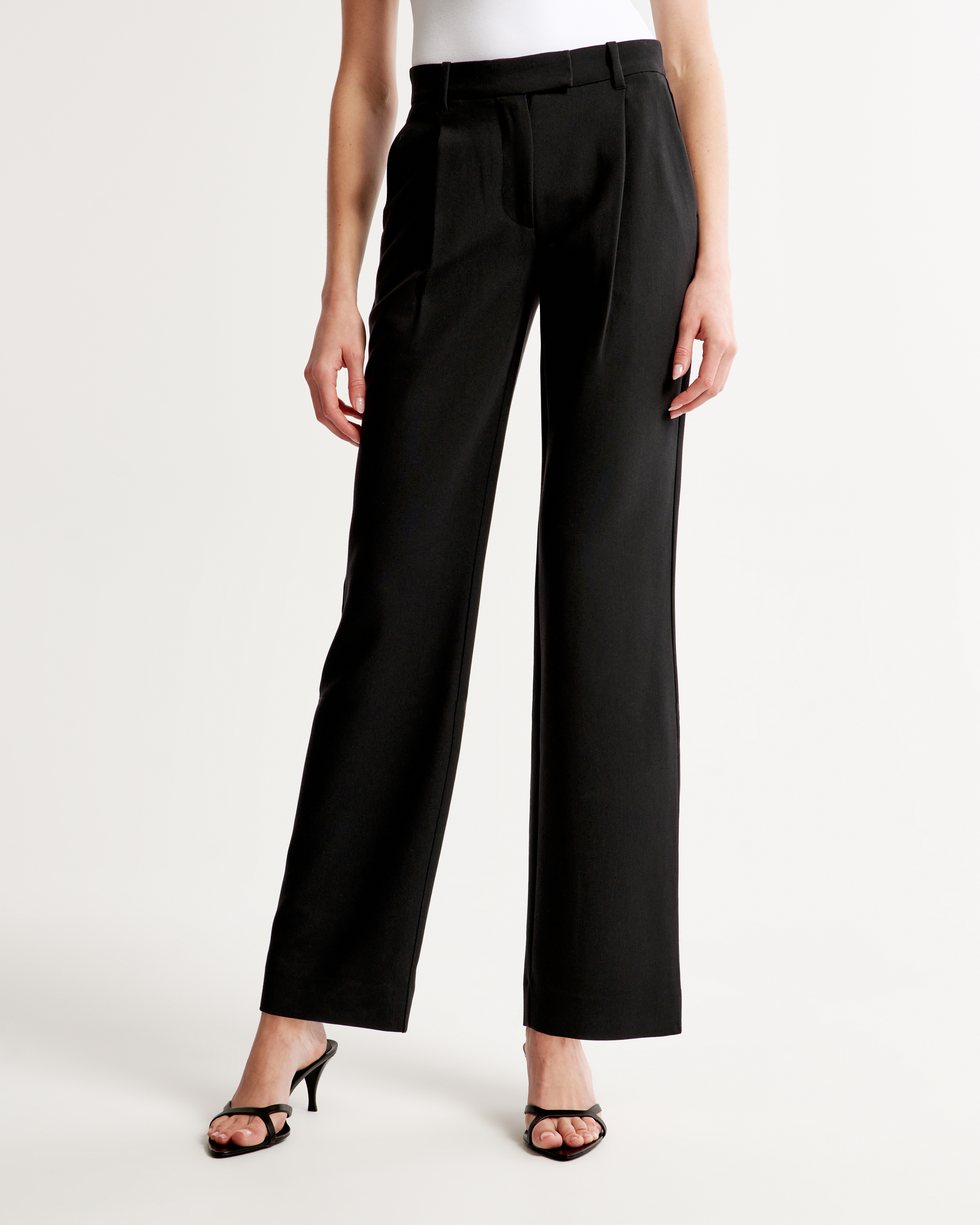 Women's Mid Rise Tailored Relaxed Straight Pant | Women's Bottoms