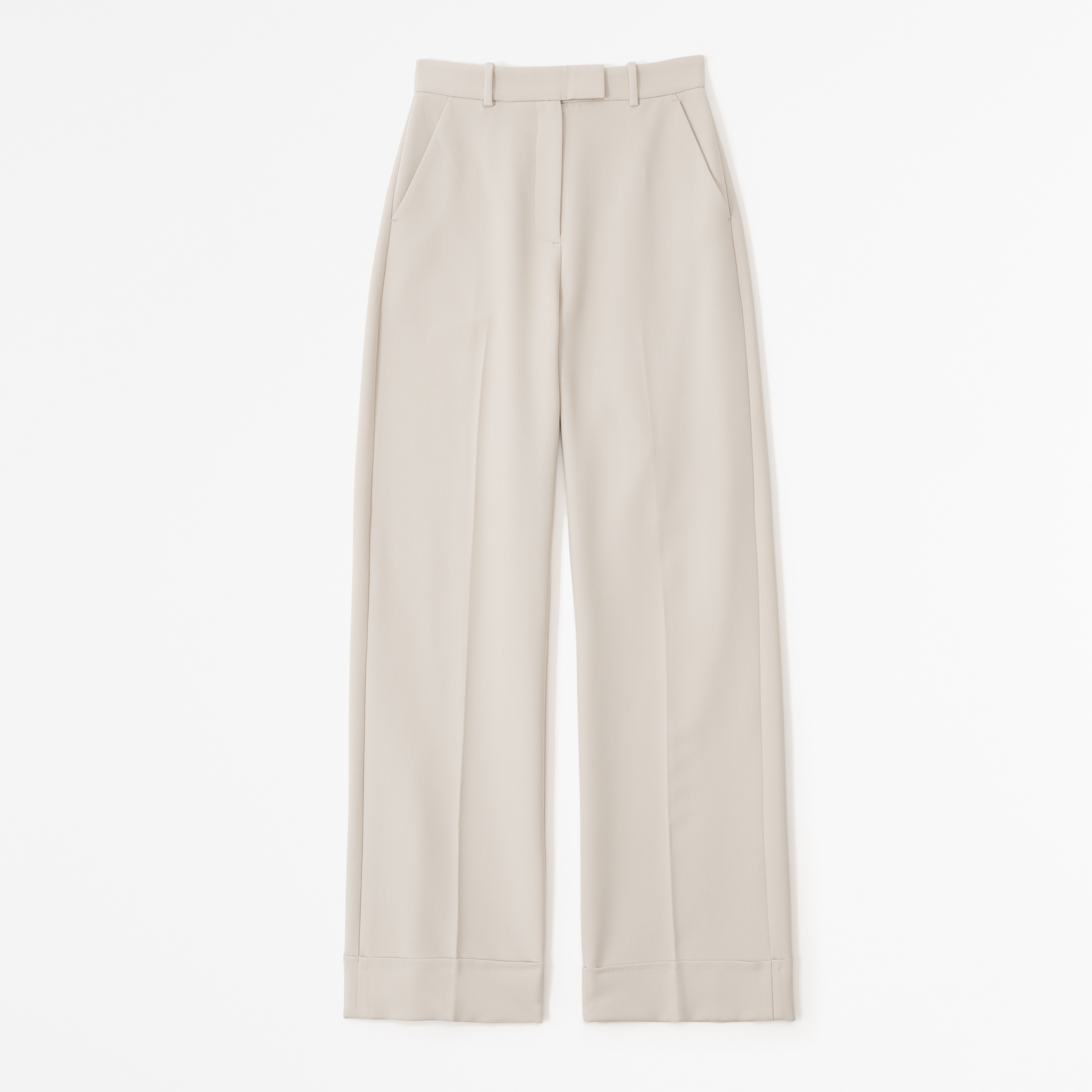 Cream wide outlet leg pants