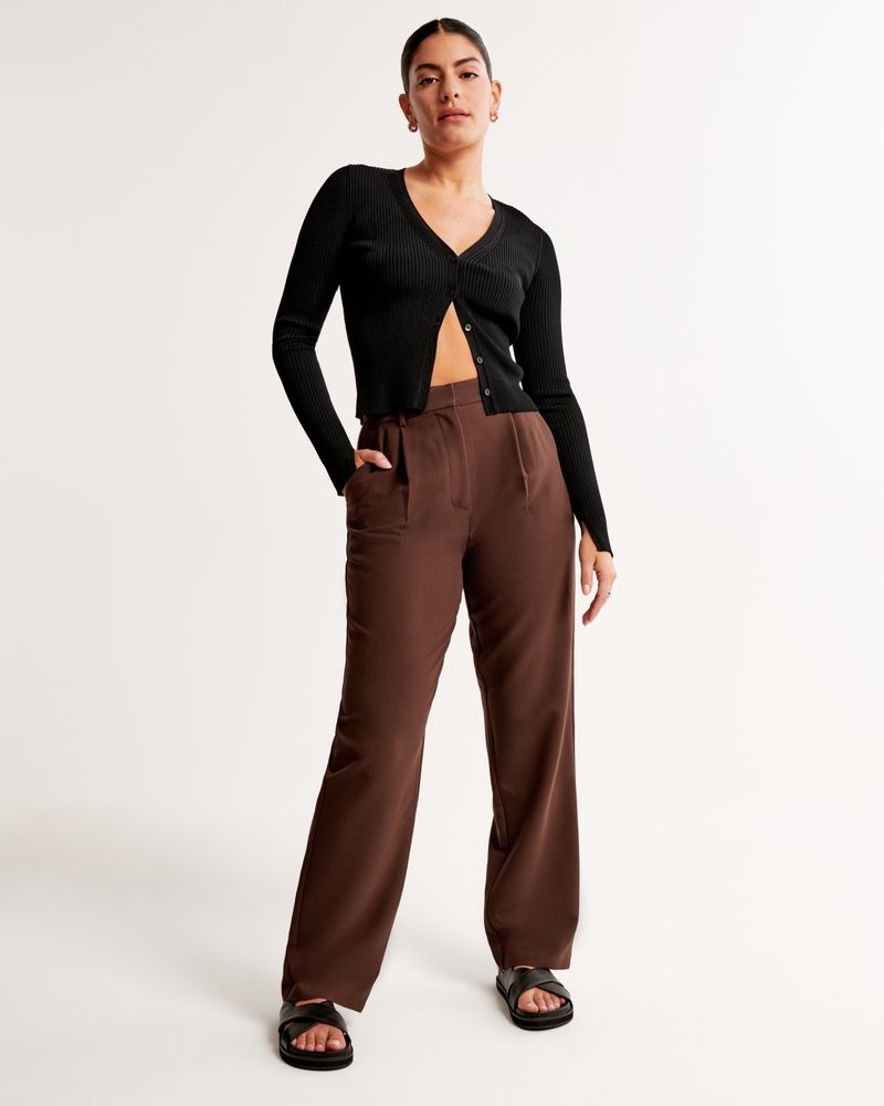Women's Curve Love Tailored Relaxed Straight Pant