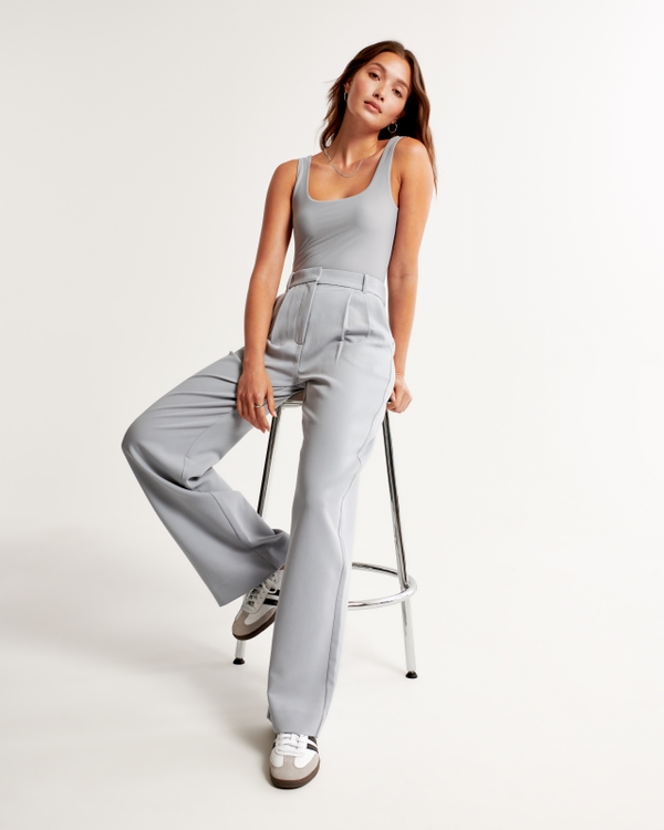 A&F Sloane Tailored Pant, Light Grey