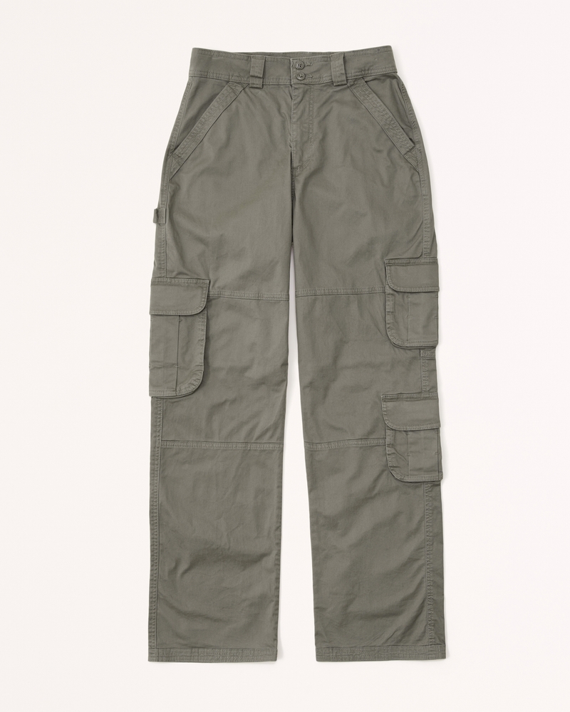 Pantalon cargo tiro discount alto