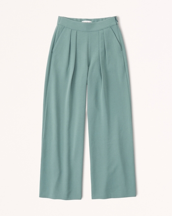 Women's Premium Crepe Tailored Ultra Wide-Leg Pant | Women's Bottoms ...