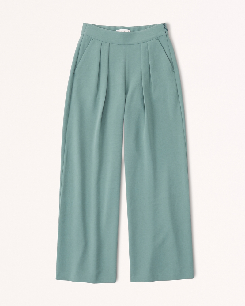 Premium Crepe Tailored Ultra Wide-Leg Pant