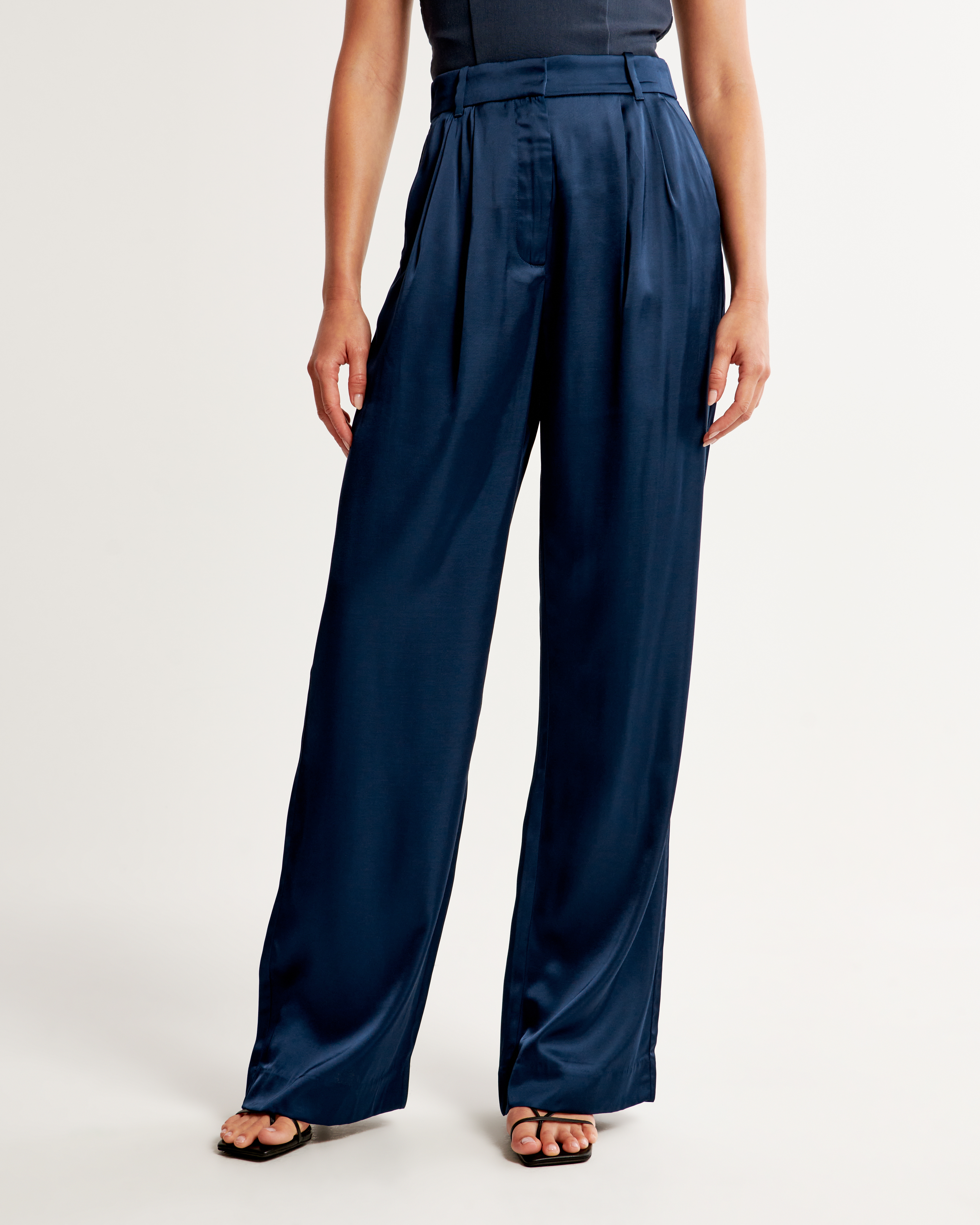 Women's A&F Sloane Tailored Satin Pant | Women's Clearance