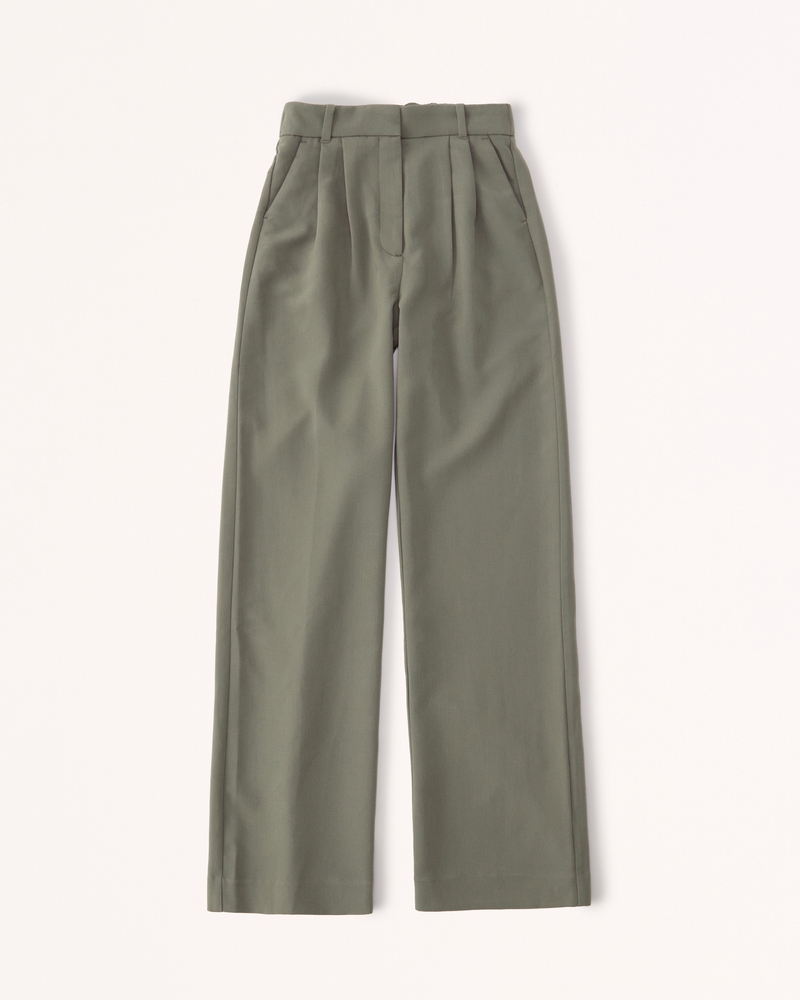 Women's A&F Sloane Tailored Satin Pant, Women's Clearance