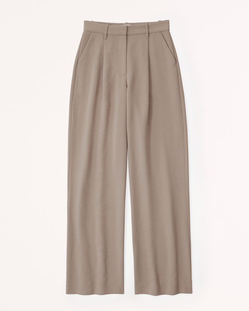 Wide leg tailored crepe pants main image 1