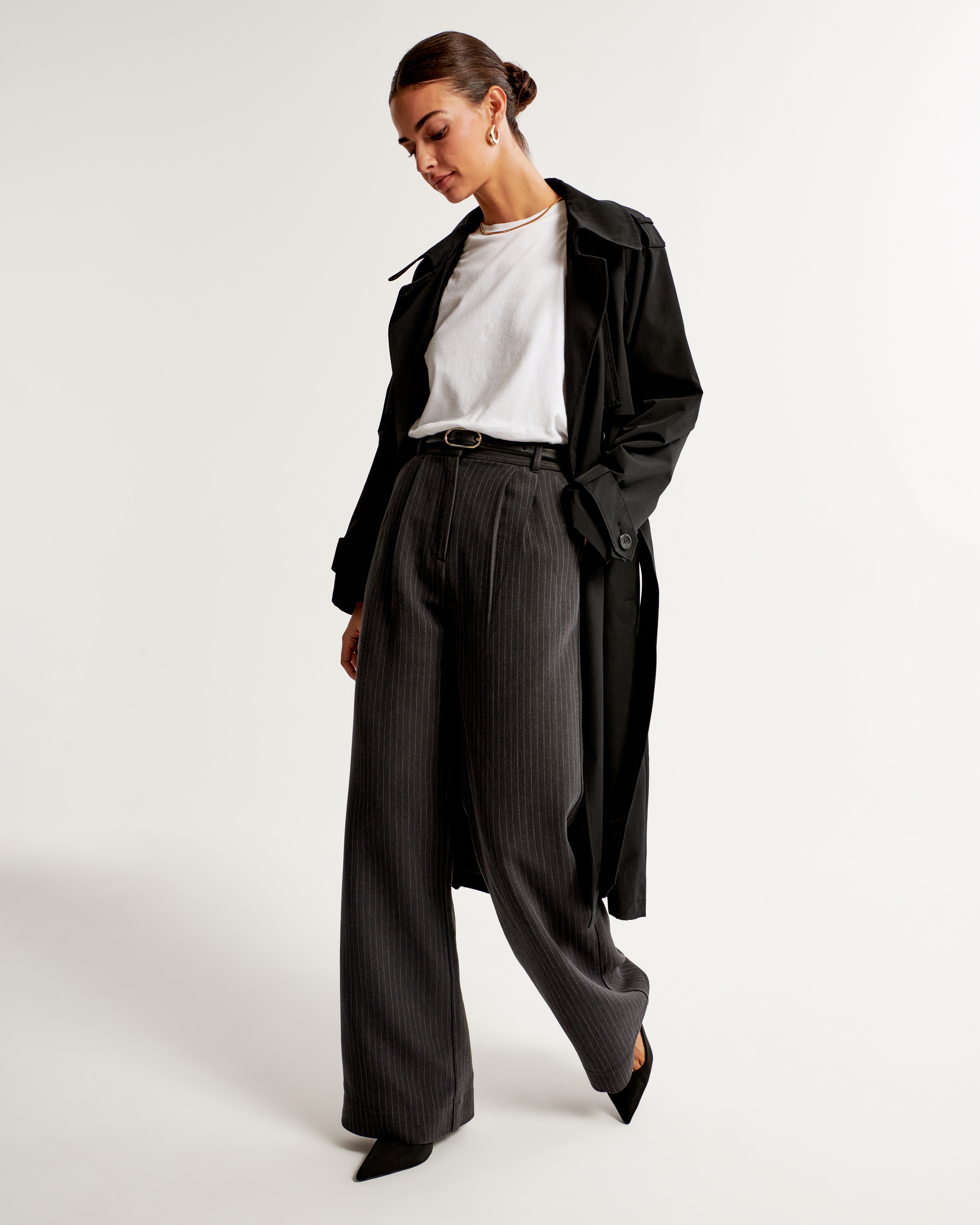 Женские брюки Abercrombie & Fitch A&F Sloane Tailored Pant, цвет: Серый — фото 2