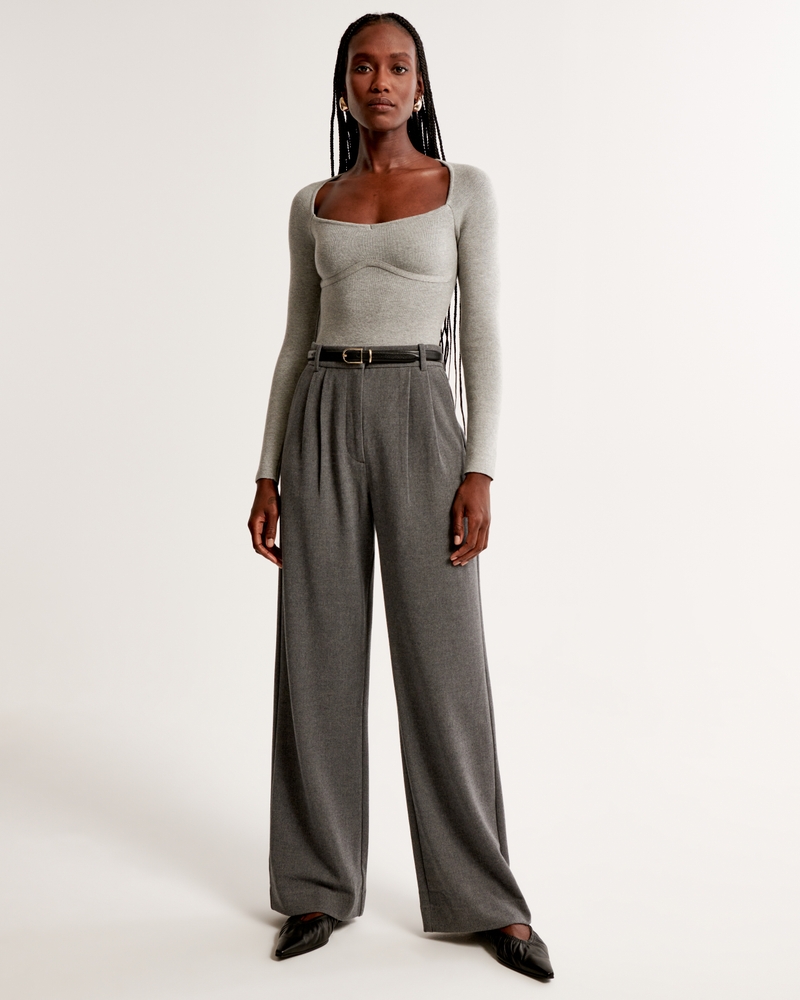 Abercrombie & Fitch Sloane tailored trousers in dark grey
