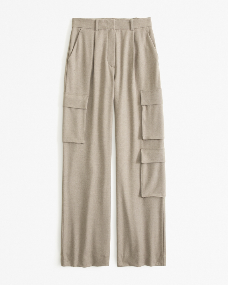 H&M Divided HW Wide Leg Cargo Pants, Women's Fashion, Bottoms