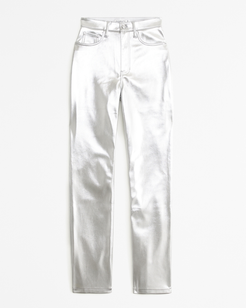 Vegan Leather 90s Straight Pant