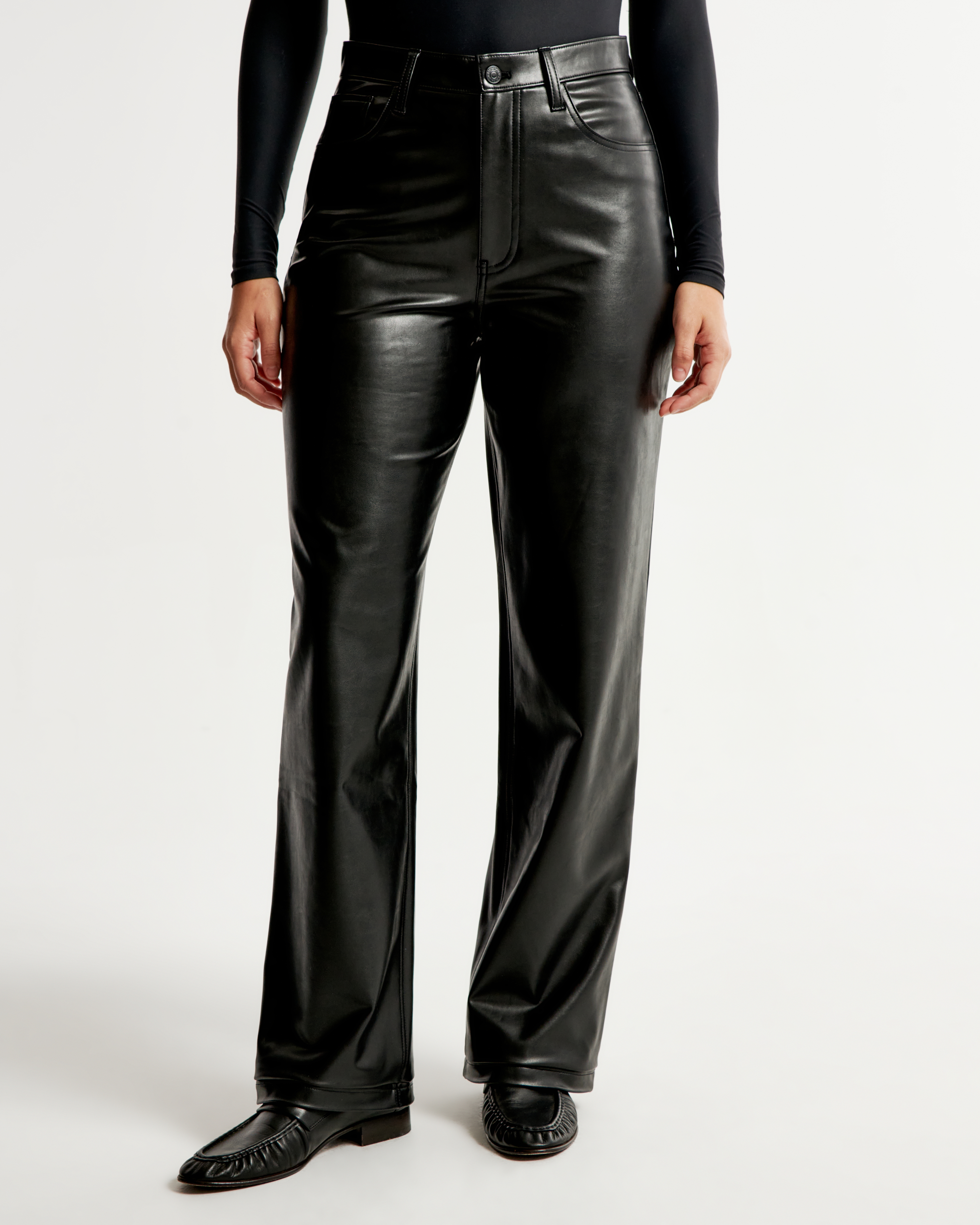 Pantalon cuir hotsell taille haute femme