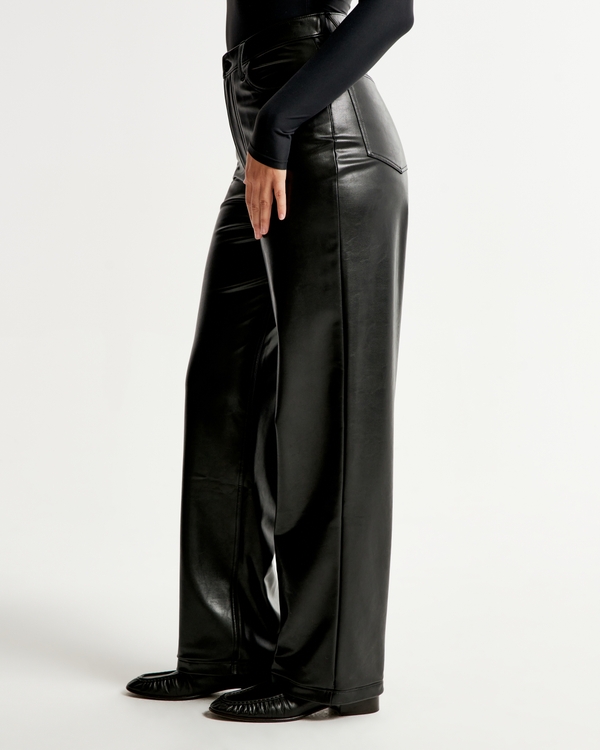 Women's Curve Love Vegan Leather High Rise Loose Pant | Women's