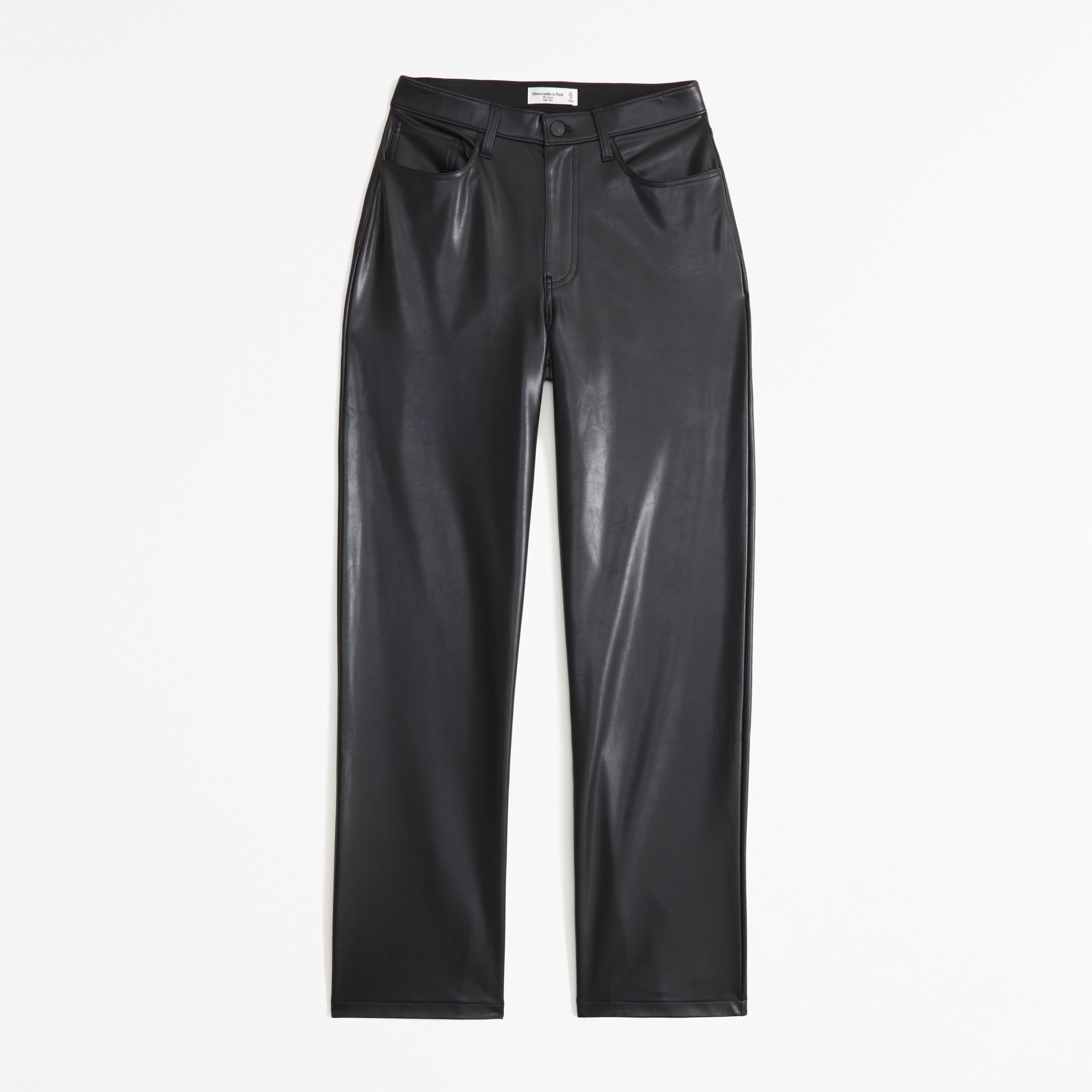 Curve store leather trousers